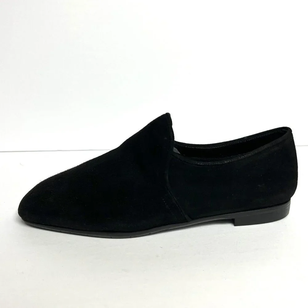 Aquatalia Womens Revy Slip On Loafer Black Size 6 M